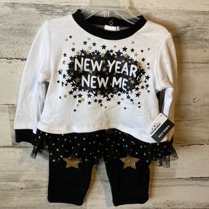 Baby Girl New Years Outfit Size 6-9 Months NEW